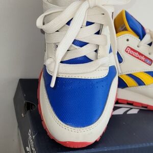 Reebok Kids Sneakers - Blue, White, Yellow, Red Accents